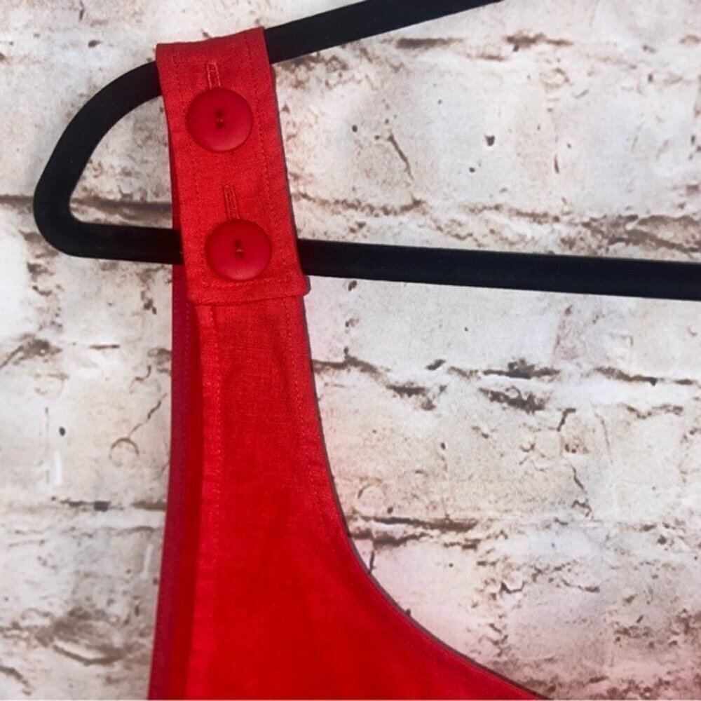 Anthropologie Corey Lynn Calter Adeline Romper in Red Size Medium NWT - Picture 4 of 8